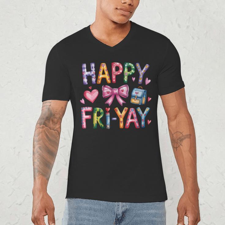 Happy Fri-Yay Teacher Fry Yay Friday Weekend Cute Fri-Yay Men's V-Neck T-Shirt, novelty gifts, funny gifts Happy Fri-Yay Teacher Fry Yay Friday Weekend Cute Fri-Yay Men's V-Neck T-Shirt, novelty gifts, funny gifts