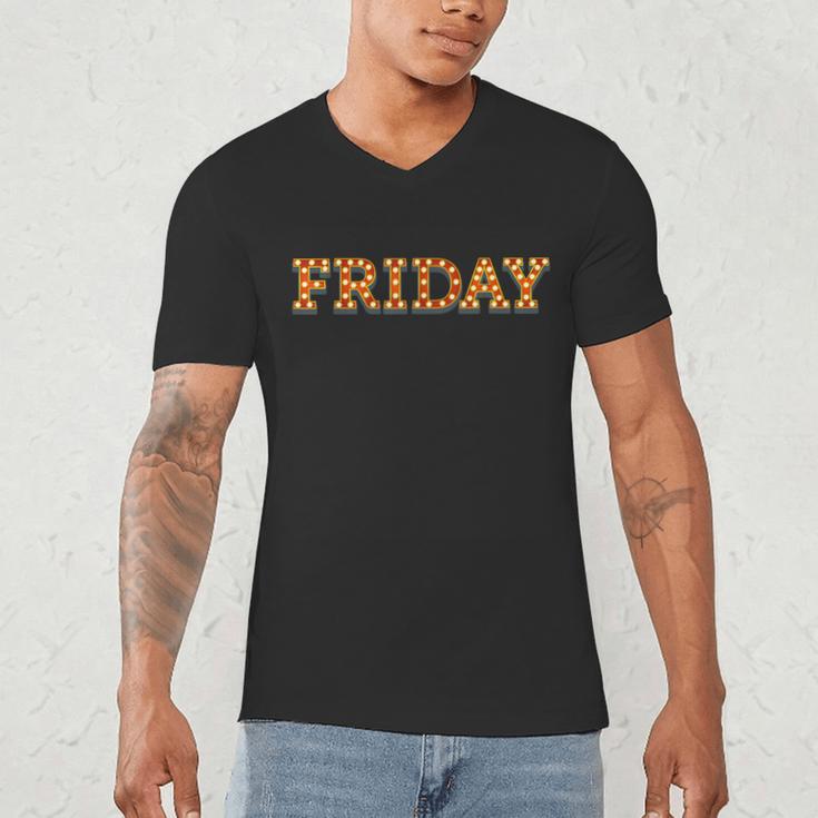 Happy Friday Love Fridays Fun Teacher For Men Women Men's V-Neck T-Shirt, novelty gifts, funny gifts
