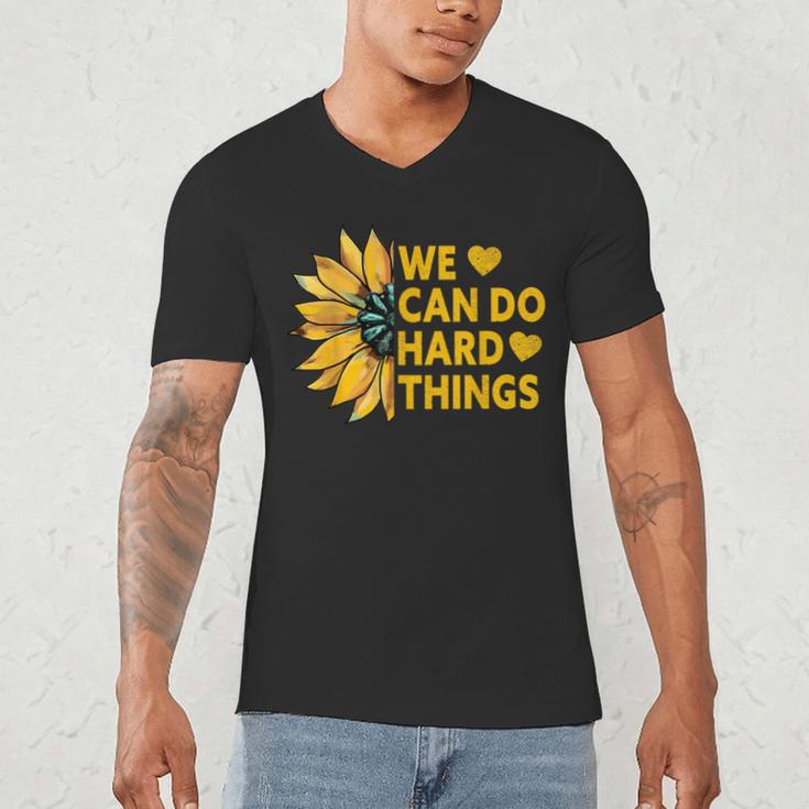 We Can Do Hard Things Kids Teacher Back To School Men's V-Neck T-Shirt, novelty gifts, funny gifts