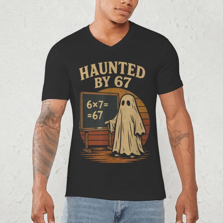 Haunted By 67 Ghost Math Joke Student Halloween Nerd Teacher Men's V-Neck T-Shirt, novelty gifts, funny gifts Haunted By 67 Ghost Math Joke Student Halloween Nerd Teacher Men's V-Neck T-Shirt, novelty gifts, funny gifts