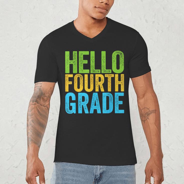 Hello Fourth Grade Shirt 4th Grade Boy Girl Student Teacher Men's V-Neck T-Shirt, novelty gifts, funny gifts Hello Fourth Grade Shirt 4th Grade Boy Girl Student Teacher Men's V-Neck T-Shirt, novelty gifts, funny gifts