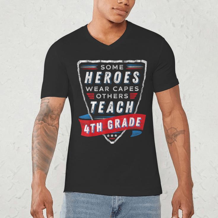 Some Heroes Wear Capes Others Teach 4th Grade Teacher Men Women Kids Men's V-Neck T-Shirt, novelty gifts, funny gifts Some Heroes Wear Capes Others Teach 4th Grade Teacher Men Women Kids Men's V-Neck T-Shirt, novelty gifts, funny gifts