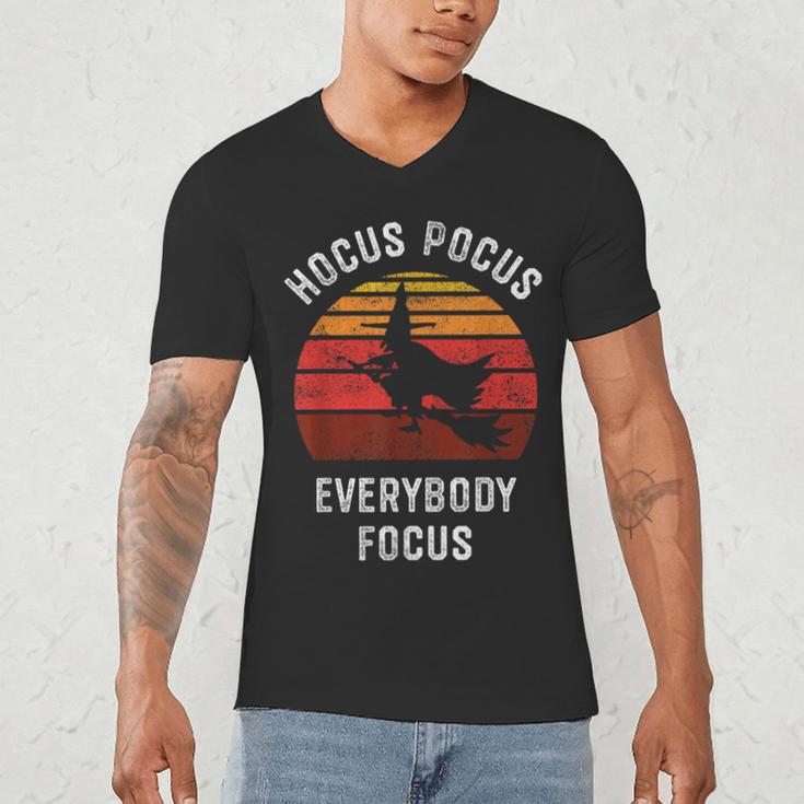 Hocus Pocus Everybody Focus Witch Halloween Teacher Women Men's V-Neck T-Shirt, novelty gifts, funny gifts Hocus Pocus Everybody Focus Witch Halloween Teacher Women Men's V-Neck T-Shirt, novelty gifts, funny gifts