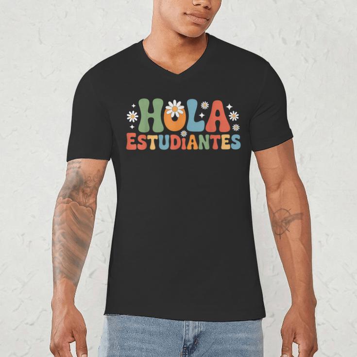 Hola Estudiantes Spanish Teacher Men's V-Neck T-Shirt, novelty gifts, funny gifts Hola Estudiantes Spanish Teacher Men's V-Neck T-Shirt, novelty gifts, funny gifts