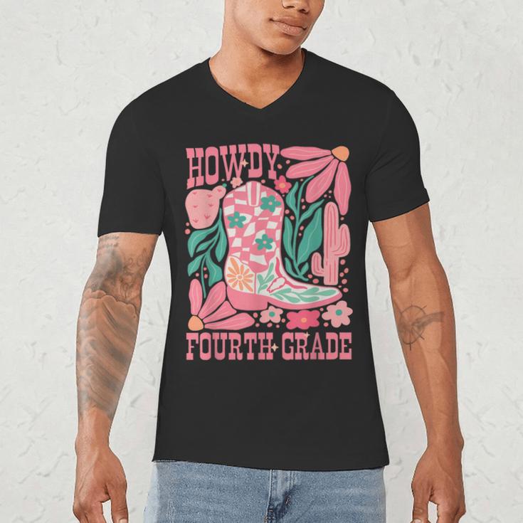 Howdy Fourth Grade Western 4th Grade Teacher Cowboy Cowgirl Men's V-Neck T-Shirt, novelty gifts, funny gifts Howdy Fourth Grade Western 4th Grade Teacher Cowboy Cowgirl Men's V-Neck T-Shirt, novelty gifts, funny gifts