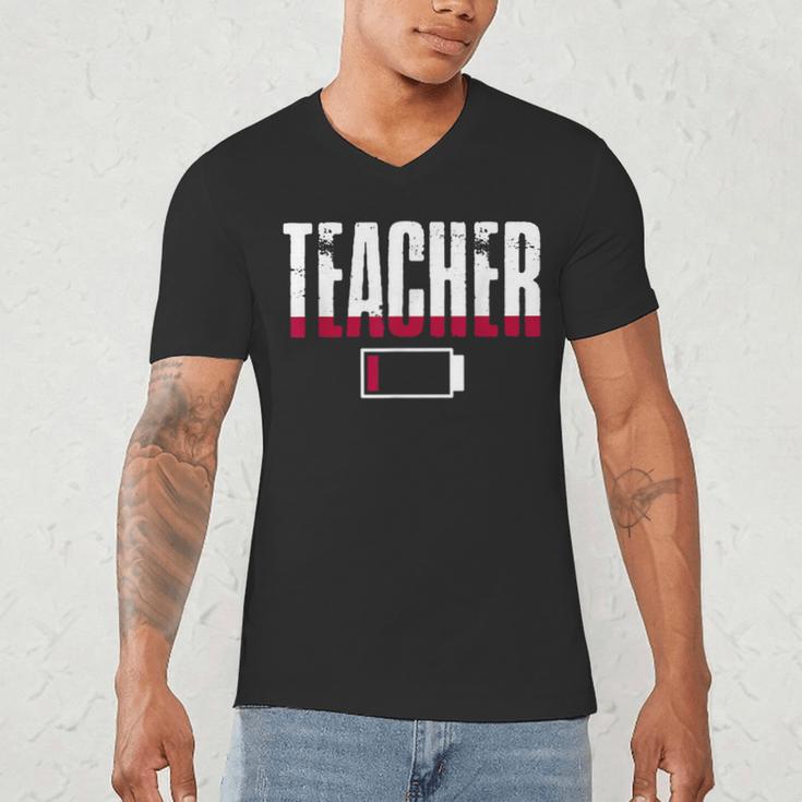 Humor Teacher Empty Battery Power Men Women Men's V-Neck T-Shirt, novelty gifts, funny gifts Humor Teacher Empty Battery Power Men Women Men's V-Neck T-Shirt, novelty gifts, funny gifts