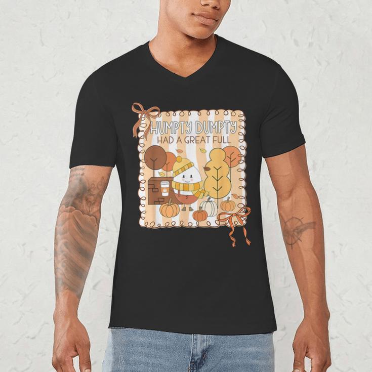 Humpty Dumpty Had A Great Fall Teacher Thanksgiving Autumn Men's V-Neck T-Shirt, novelty gifts, funny gifts Humpty Dumpty Had A Great Fall Teacher Thanksgiving Autumn Men's V-Neck T-Shirt, novelty gifts, funny gifts