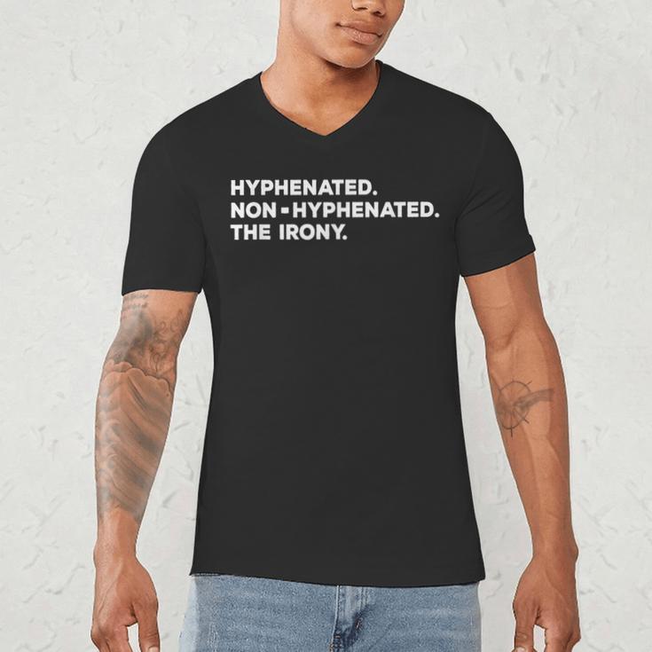 Hyphenated Irony Joke English Grammar Teachers Gag Men's V-Neck T-Shirt, novelty gifts, funny gifts Hyphenated Irony Joke English Grammar Teachers Gag Men's V-Neck T-Shirt, novelty gifts, funny gifts