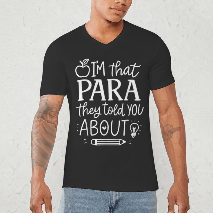 I'm That Paraprofessional They Told You About Retro Teacher Men's V-Neck T-Shirt, novelty gifts, funny gifts I'm That Paraprofessional They Told You About Retro Teacher Men's V-Neck T-Shirt, novelty gifts, funny gifts