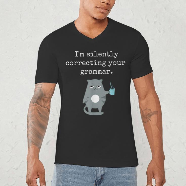 I'm Silently Correcting Your Grammar Sarcastic Teacher For Men Women Kids Men's V-Neck T-Shirt, novelty gifts, funny gifts I'm Silently Correcting Your Grammar Sarcastic Teacher For Men Women Kids Men's V-Neck T-Shirt, novelty gifts, funny gifts