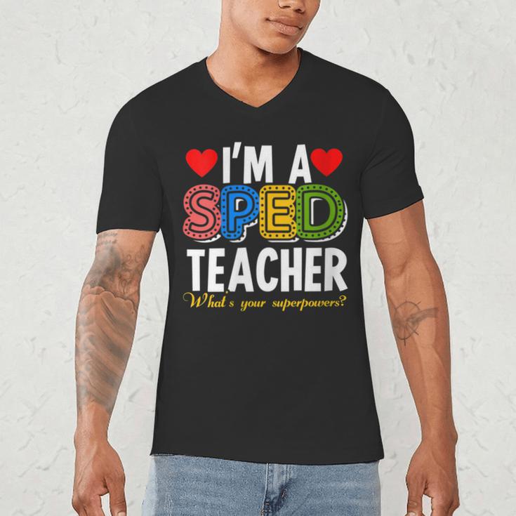 I'm A SPED Teacher Special Education Teacher Men's V-Neck T-Shirt, novelty gifts, funny gifts I'm A SPED Teacher Special Education Teacher Men's V-Neck T-Shirt, novelty gifts, funny gifts