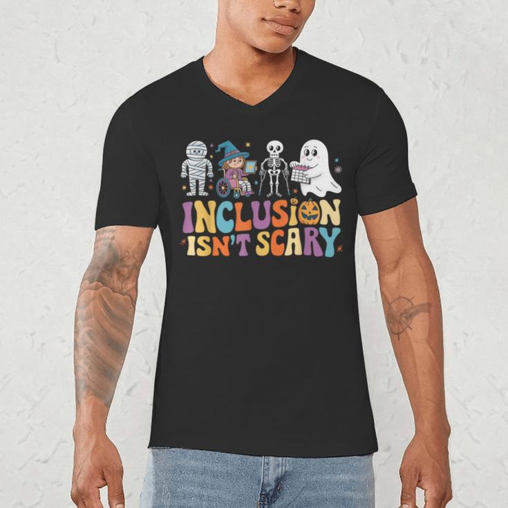 Inclusion Isn't Scary SLP Halloween Sped Teacher Men's V-Neck T-Shirt, novelty gifts, funny gifts