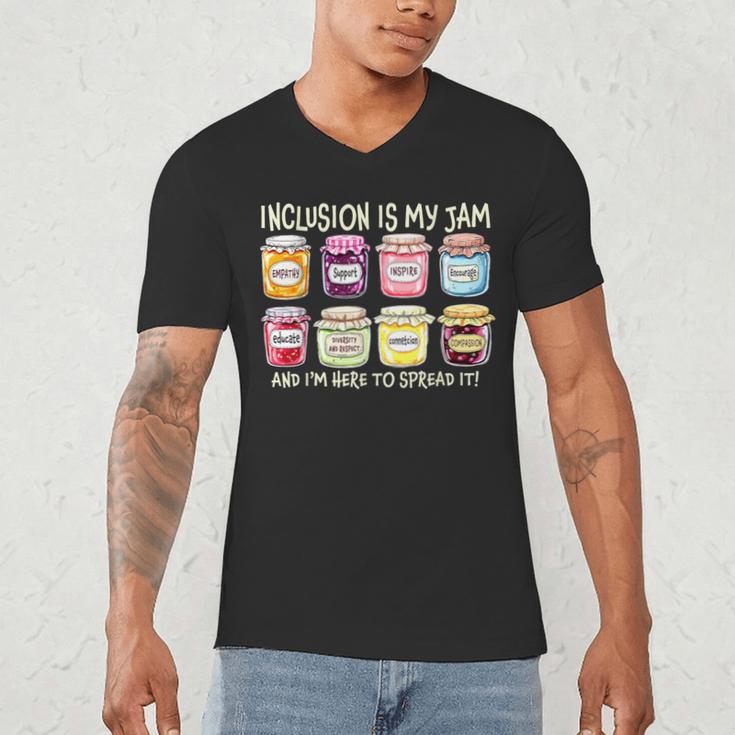 Inclusion Is My Jam And I'm Here To Spread It Sped Teacher Men's V-Neck T-Shirt, novelty gifts, funny gifts Inclusion Is My Jam And I'm Here To Spread It Sped Teacher Men's V-Neck T-Shirt, novelty gifts, funny gifts