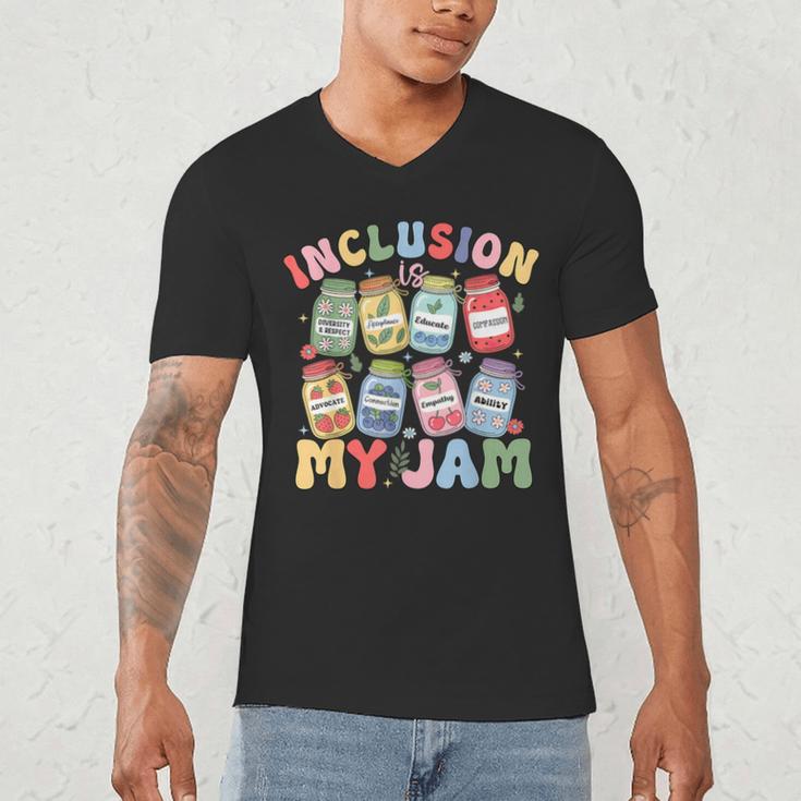 Inclusion Is My Jam SPED Teacher Special Education Life Men's V-Neck T-Shirt, novelty gifts, funny gifts