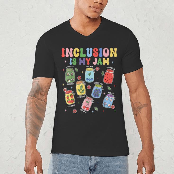 Inclusion Is My Jam SPED Teacher Special Education Life Men's V-Neck T-Shirt, novelty gifts, funny gifts Inclusion Is My Jam SPED Teacher Special Education Life Men's V-Neck T-Shirt, novelty gifts, funny gifts