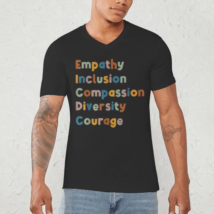 Inclusive Teacher Diversity Inclusion Empathy Teacher Team Men's V-Neck T-Shirt, novelty gifts, funny gifts