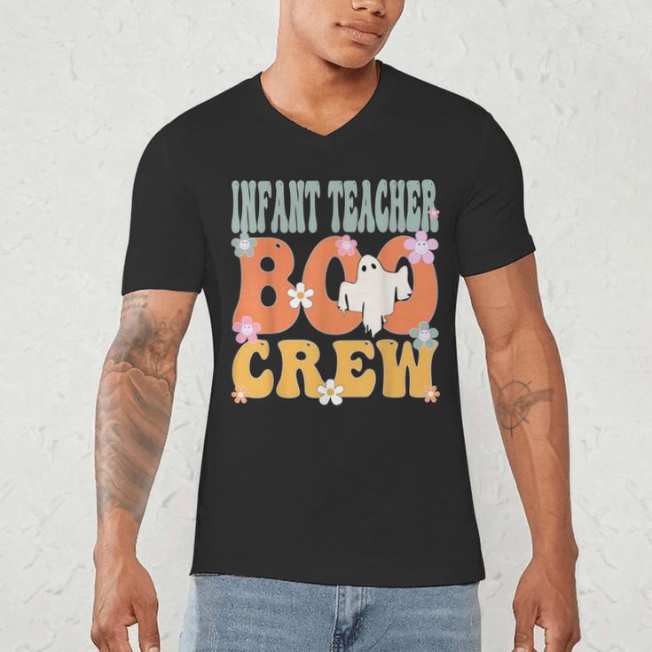 Infant Teacher Boo Crew Ghost Groovy Halloween For Women Men's V-Neck T-Shirt, novelty gifts, funny gifts Infant Teacher Boo Crew Ghost Groovy Halloween For Women Men's V-Neck T-Shirt, novelty gifts, funny gifts