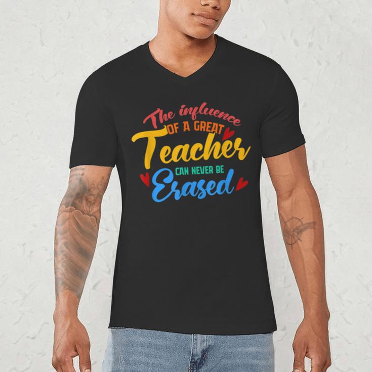 The Influence Of Great Teacher Can Never Be Erased School For Men Women Men's V-Neck T-Shirt, novelty gifts, funny gifts The Influence Of Great Teacher Can Never Be Erased School For Men Women Men's V-Neck T-Shirt, novelty gifts, funny gifts