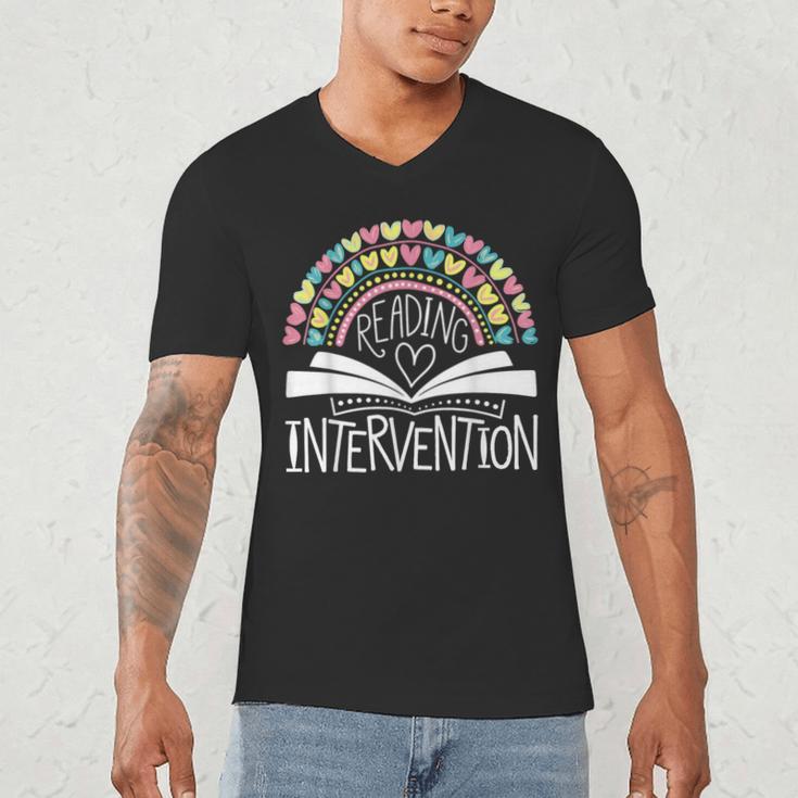 Intervention Teacher Reading Intervention Men's V-Neck T-Shirt, novelty gifts, funny gifts Intervention Teacher Reading Intervention Men's V-Neck T-Shirt, novelty gifts, funny gifts