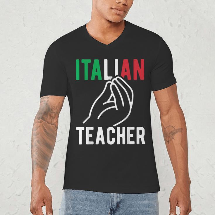 Italian Teacher Italy Italia Back To School First Day Men's V-Neck T-Shirt, novelty gifts, funny gifts Italian Teacher Italy Italia Back To School First Day Men's V-Neck T-Shirt, novelty gifts, funny gifts