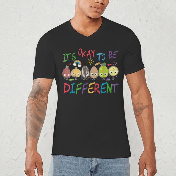 It's Ok To Be Different Apple Teacher Autism Awareness Men's V-Neck T-Shirt, novelty gifts, funny gifts It's Ok To Be Different Apple Teacher Autism Awareness Men's V-Neck T-Shirt, novelty gifts, funny gifts