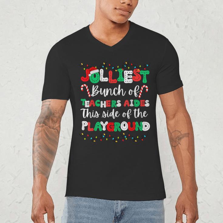 Jolliest Bunch Of Teachers Aides This Side Of The Playground Men's V-Neck T-Shirt, novelty gifts, funny gifts Jolliest Bunch Of Teachers Aides This Side Of The Playground Men's V-Neck T-Shirt, novelty gifts, funny gifts