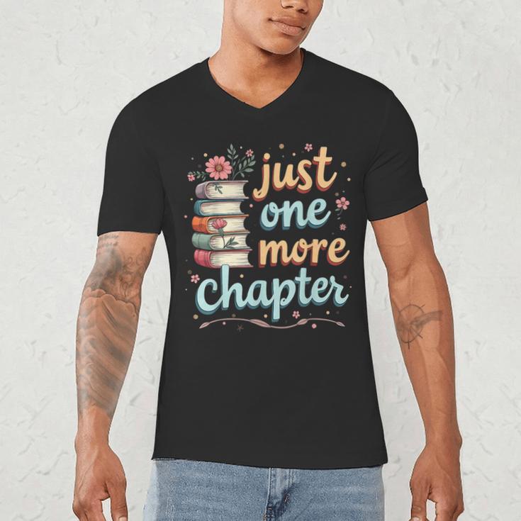 Just One More Chapter Book Reading Floral Teacher Book Lover Men's V-Neck T-Shirt, novelty gifts, funny gifts Just One More Chapter Book Reading Floral Teacher Book Lover Men's V-Neck T-Shirt, novelty gifts, funny gifts