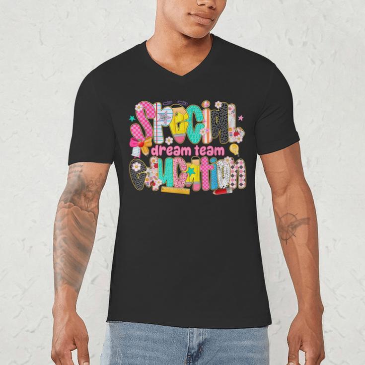 Kids Back To School Teachers Special Education Dream Team Men's V-Neck T-Shirt, novelty gifts, funny gifts