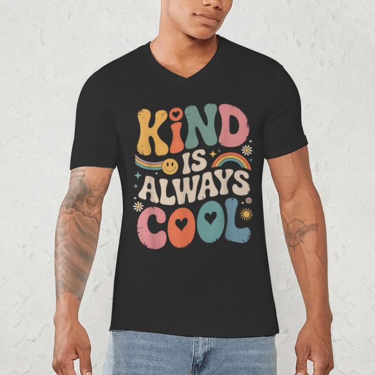 Kind Is Always Cool Teacher Graphic Tees Choose Kindness Men's V-Neck T-Shirt, novelty gifts, funny gifts
