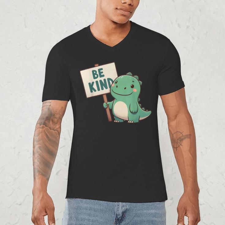 Be Kind Teacher Anti-Bullying Dino Kindness Women Men Boys Men's V-Neck T-Shirt, novelty gifts, funny gifts Be Kind Teacher Anti-Bullying Dino Kindness Women Men Boys Men's V-Neck T-Shirt, novelty gifts, funny gifts