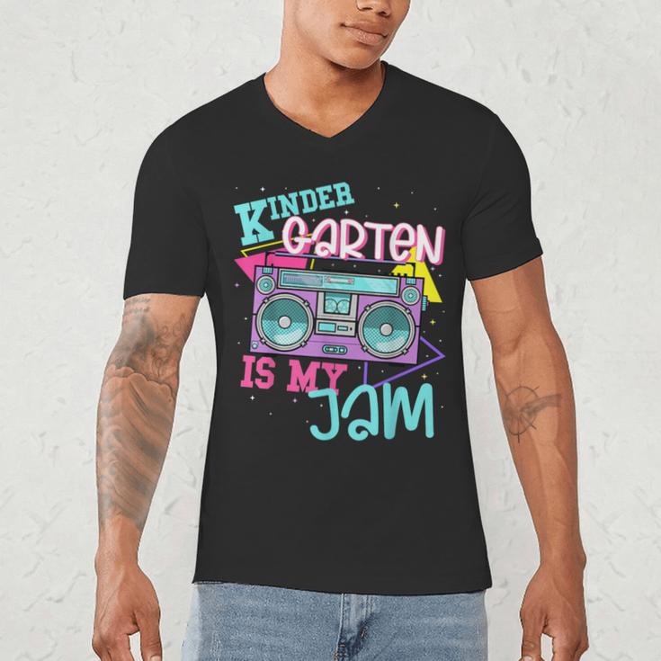 Kindergarten Is My Jam Cute Teacher Shirt 80's 90's Styl Men's V-Neck T-Shirt, novelty gifts, funny gifts Kindergarten Is My Jam Cute Teacher Shirt 80's 90's Styl Men's V-Neck T-Shirt, novelty gifts, funny gifts