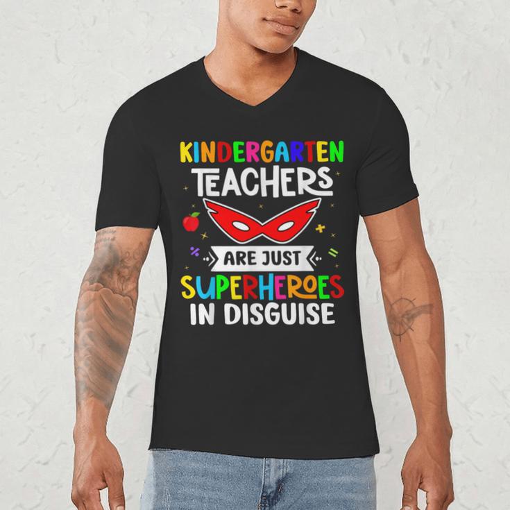 Kindergarten Teachers Are Just Superheroes In Disguise Men's V-Neck T-Shirt, novelty gifts, funny gifts