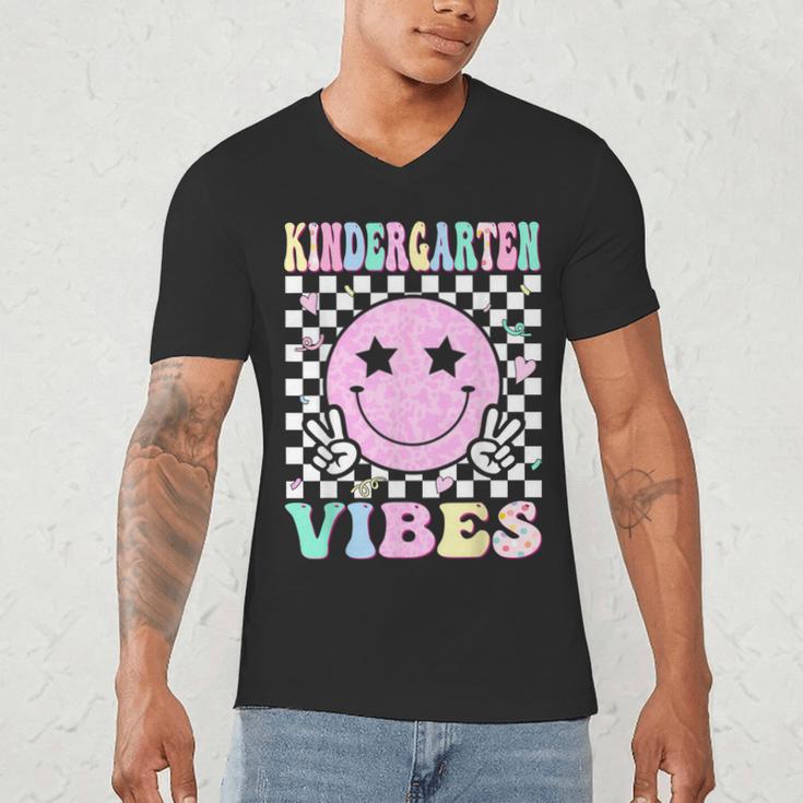 Kindergarten Vibes First Day Of School Kindergarten Teacher Men's V-Neck T-Shirt, novelty gifts, funny gifts Kindergarten Vibes First Day Of School Kindergarten Teacher Men's V-Neck T-Shirt, novelty gifts, funny gifts