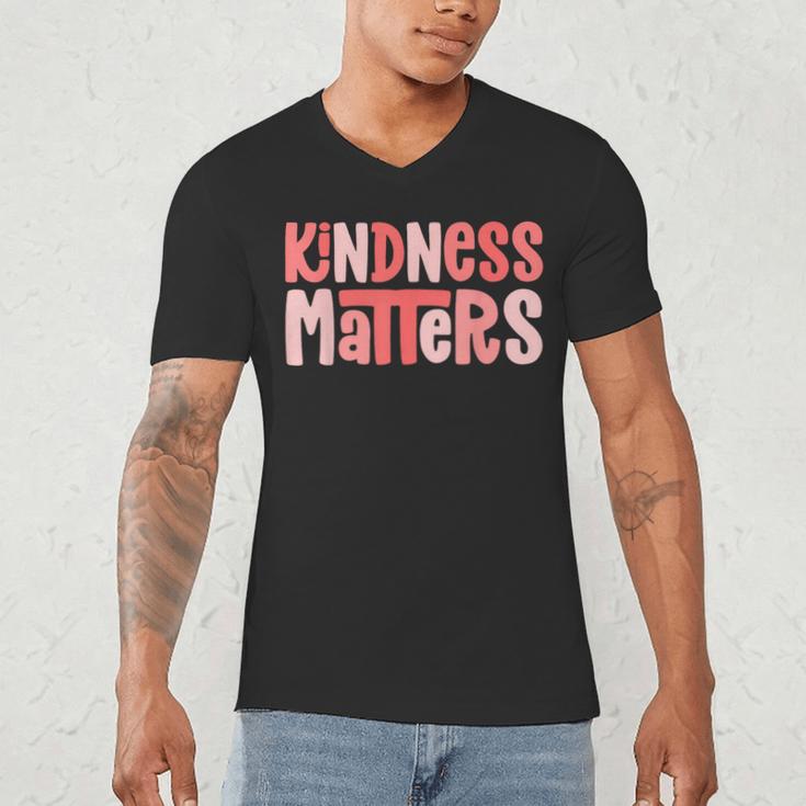 Kindness Matters Anti Bullying Shirts Teacher Child Men's V-Neck T-Shirt, novelty gifts, funny gifts