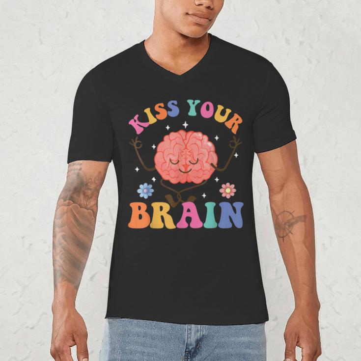 Kiss Your Brain Sped Teacher Appreciation Back To School Kid Men's V-Neck T-Shirt, novelty gifts, funny gifts Kiss Your Brain Sped Teacher Appreciation Back To School Kid Men's V-Neck T-Shirt, novelty gifts, funny gifts