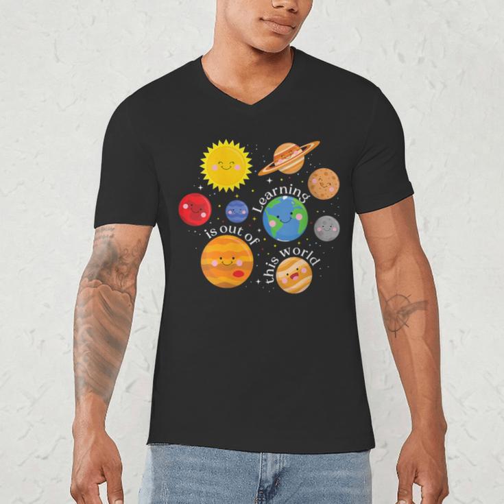 Learning Is Out Of This World Science Teacher Planets Men's V-Neck T-Shirt, novelty gifts, funny gifts Learning Is Out Of This World Science Teacher Planets Men's V-Neck T-Shirt, novelty gifts, funny gifts