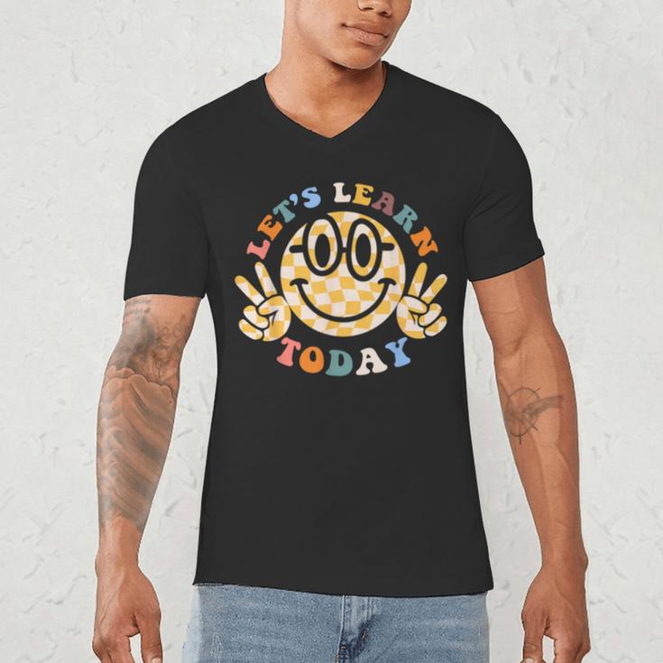 Let's Learn Today First Day Of School For Teacher Student Men's V-Neck T-Shirt, novelty gifts, funny gifts Let's Learn Today First Day Of School For Teacher Student Men's V-Neck T-Shirt, novelty gifts, funny gifts