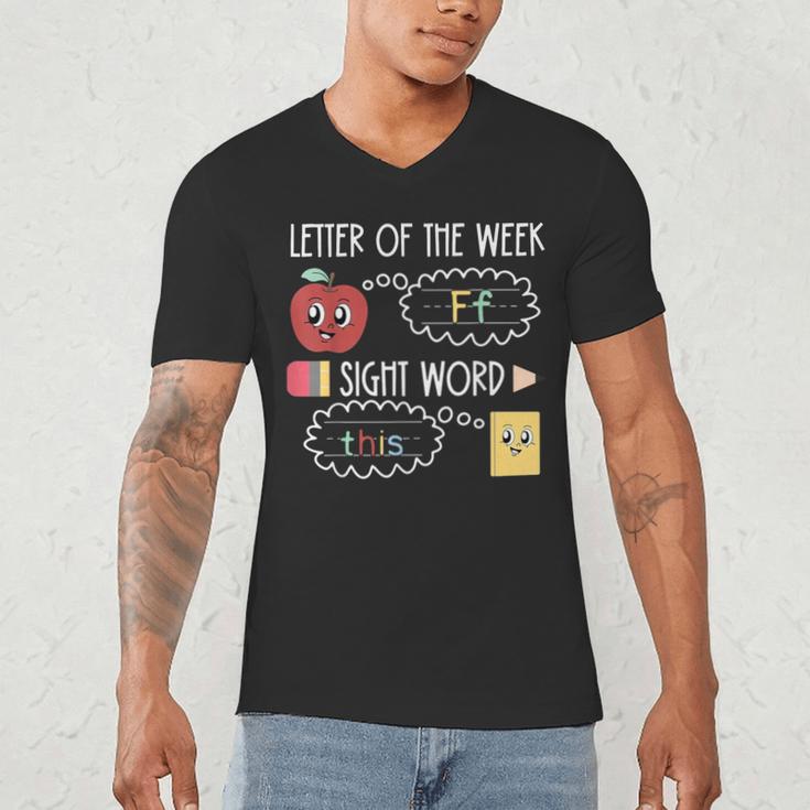 Letter Of The Week Ff Sight Word Teacher Squad Men's V-Neck T-Shirt, novelty gifts, funny gifts Letter Of The Week Ff Sight Word Teacher Squad Men's V-Neck T-Shirt, novelty gifts, funny gifts