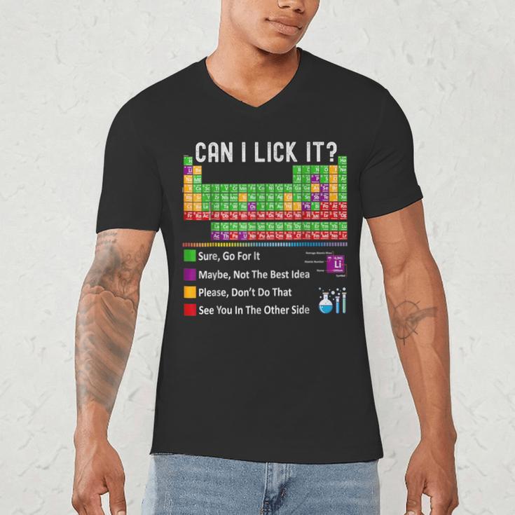 Can I Lick It Periodic Table Chart Science Teacher Cool Meme Men's V-Neck T-Shirt, novelty gifts, funny gifts