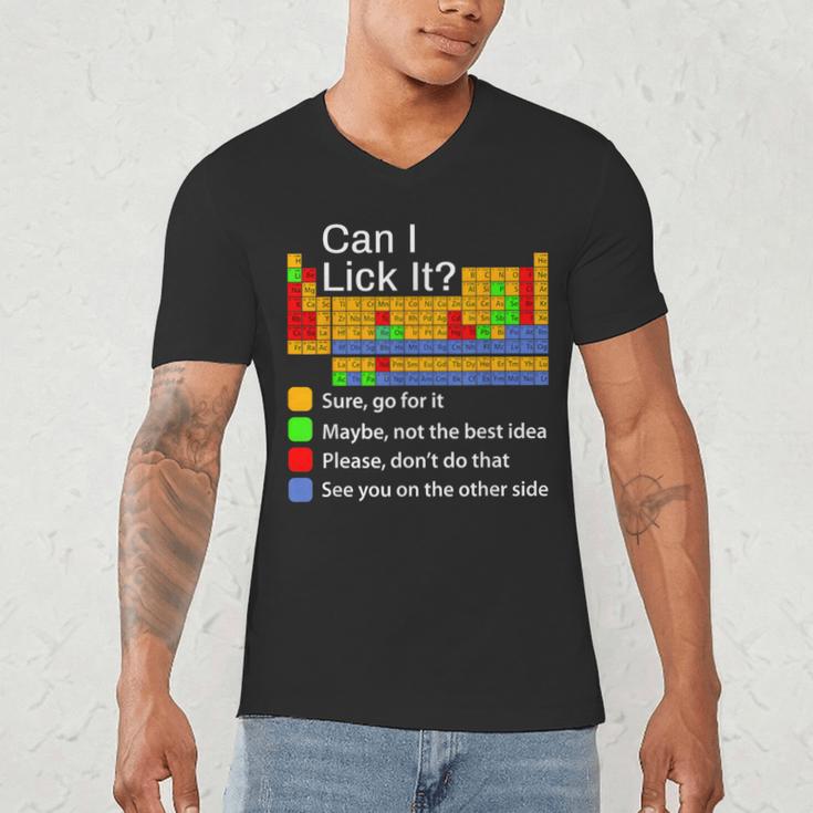 Can I Lick It Periodic Table Chemistry Teachers Men's V-Neck T-Shirt, novelty gifts, funny gifts Can I Lick It Periodic Table Chemistry Teachers Men's V-Neck T-Shirt, novelty gifts, funny gifts