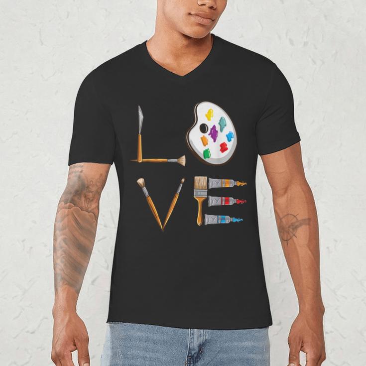 Love Art For Artist Art Teacher Men's V-Neck T-Shirt, novelty gifts, funny gifts Love Art For Artist Art Teacher Men's V-Neck T-Shirt, novelty gifts, funny gifts