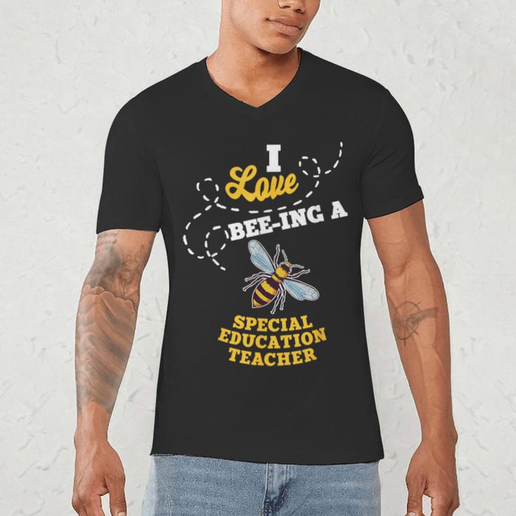 I Love Bee-Ing A Special Education Teacher Honey Bee Job For Men Women Men's V-Neck T-Shirt, novelty gifts, funny gifts I Love Bee-Ing A Special Education Teacher Honey Bee Job For Men Women Men's V-Neck T-Shirt, novelty gifts, funny gifts