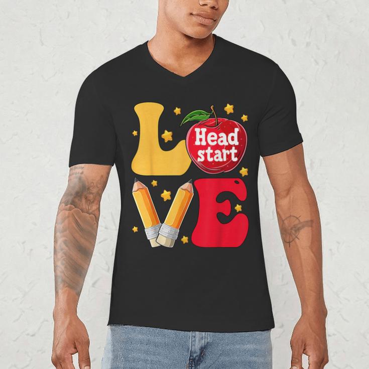 Love Headstart Head Start Teachers First Day Of School Men's V-Neck T-Shirt, novelty gifts, funny gifts Love Headstart Head Start Teachers First Day Of School Men's V-Neck T-Shirt, novelty gifts, funny gifts