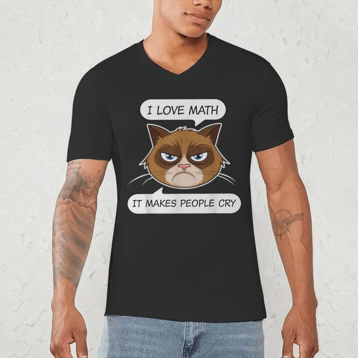 I Love Math It Makes People Cry Math Teacher Men's V-Neck T-Shirt, novelty gifts, funny gifts I Love Math It Makes People Cry Math Teacher Men's V-Neck T-Shirt, novelty gifts, funny gifts