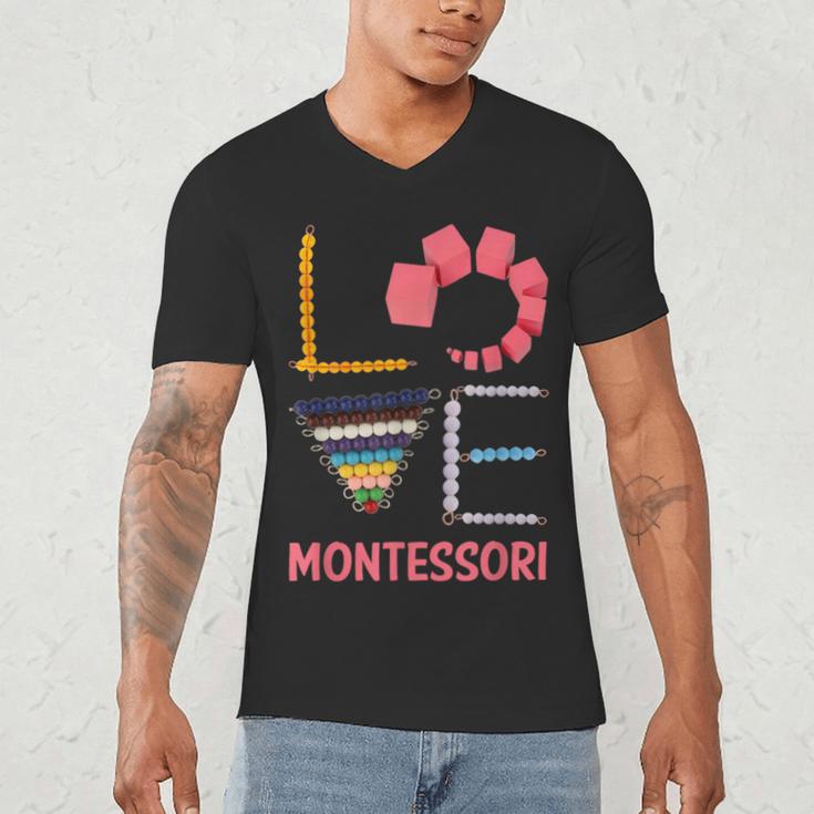 Love Montessori Education Math Teacher Men's V-Neck T-Shirt, novelty gifts, funny gifts Love Montessori Education Math Teacher Men's V-Neck T-Shirt, novelty gifts, funny gifts