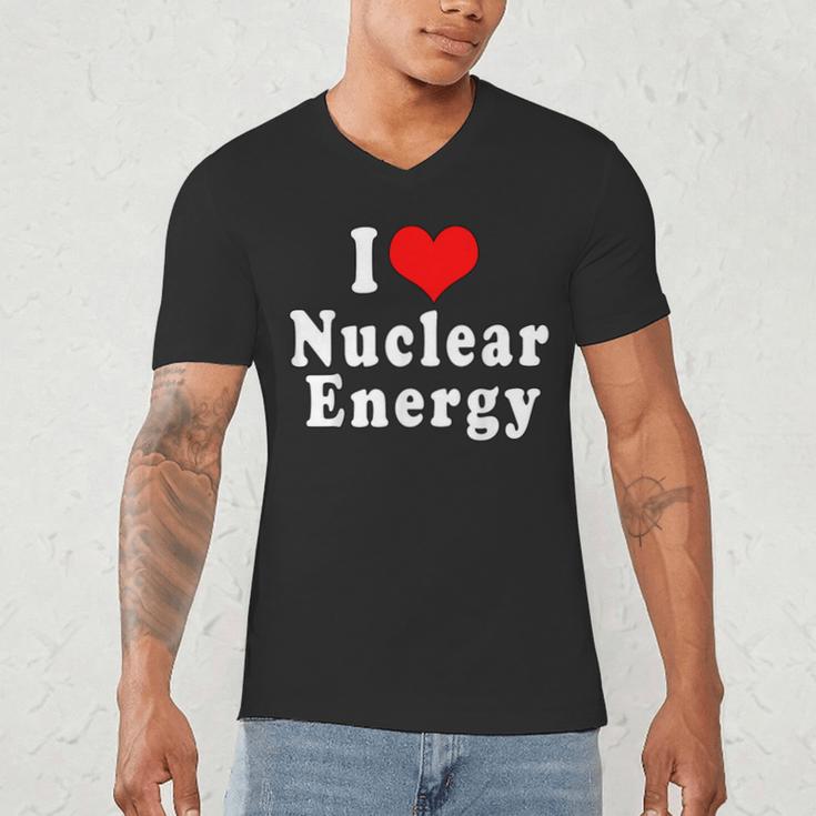 I Love Nuclear Energy School Teacher Men's V-Neck T-Shirt, novelty gifts, funny gifts