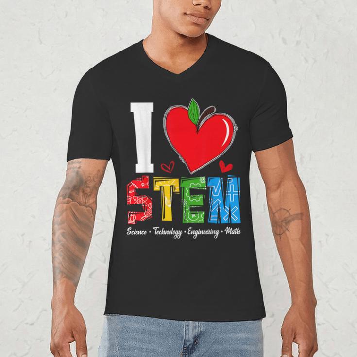 I Love STEM Student Teacher 1st Day Of School Back To School Men's V-Neck T-Shirt, novelty gifts, funny gifts I Love STEM Student Teacher 1st Day Of School Back To School Men's V-Neck T-Shirt, novelty gifts, funny gifts