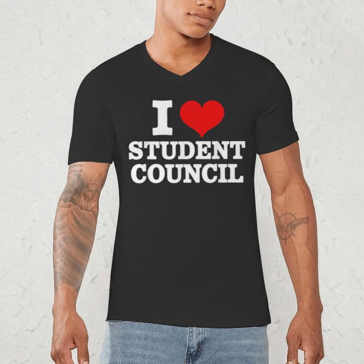 I Love Student Council Student Teacher Men's V-Neck T-Shirt, novelty gifts, funny gifts