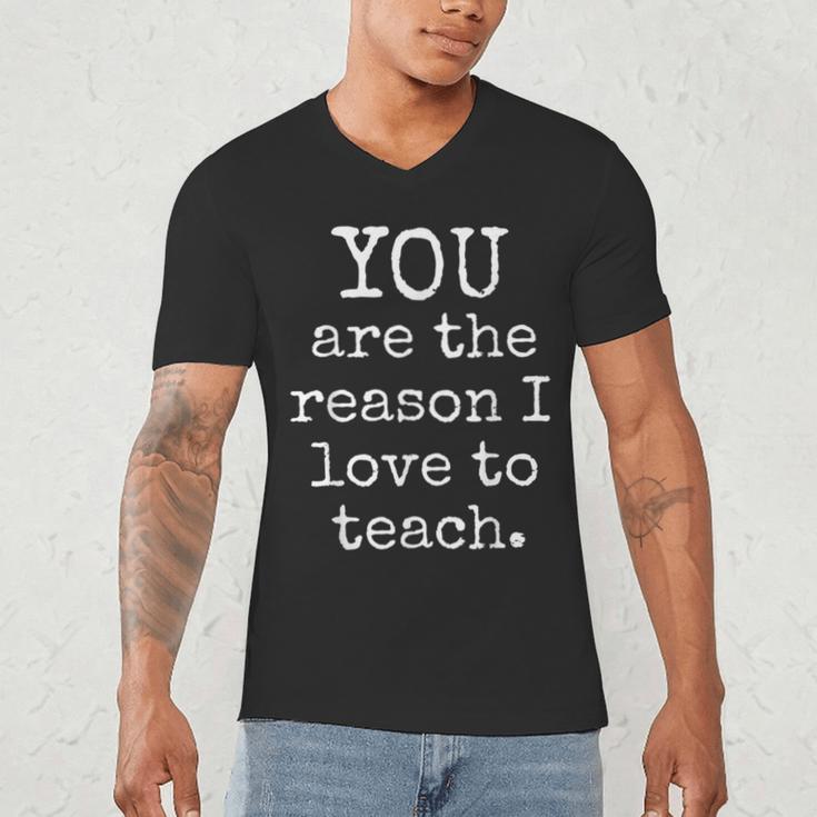 Love To Teach Positive Affirmation Kind Motivational Teacher Men's V-Neck T-Shirt, novelty gifts, funny gifts