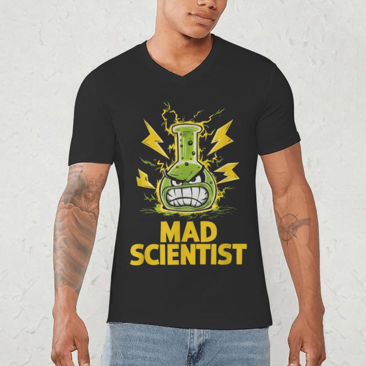 Mad Scientist Kids Youth Adult Science Teacher Chemistry Men's V-Neck T-Shirt, novelty gifts, funny gifts